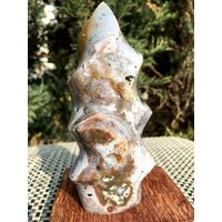 Natürliche Ozeanjaspis-Brenner /Natürlicher Ozeanjaspis-Turm/Getrommeltes Septarium Energiestein Dekoration Meditation Chakra Altar von CHCrystalGarden