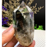 Natürlicher Großer Gartengrüner Phantomquarzturm/Bergkristall /Bergkristall/Lodalit/Energiestein/Heilkristall/Besonderes Geschenk von CHCrystalGarden