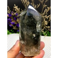 Natürlicher Großer Gartengrüner Phantomquarzturm/Bergkristall /Bergkristall/Lodalit/Energiestein/Heilkristall/Besonderes Geschenk von CHCrystalGarden