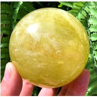 Natürlicher Großer Gelber Citrin Kristall Kugel/Citrin Kugel/Besonderes Geschenk/Heilkristall/Feng Shui/Energiestein von CHCrystalGarden