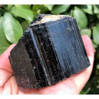 Schwarzer Turmalin Rohstein/Roher Quarz/Turmalin Mineral Rohmaterial/Schwarzer Rohstein/Schwarzer Rohstein von CHCrystalGarden