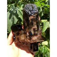 Top Große Schwarze Bergkristallgruppe/Schwarze Bergkristallgruppe/Bergkristallgruppe/Rohe Schwarze Fülle Kristall von CHCrystalGarden