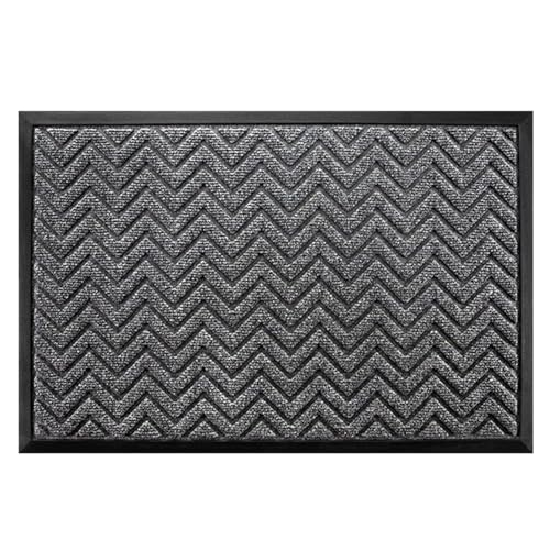 CHDGSJ rutschfeste Fußmatte für den Eingangsbereich,waschbare Gummi-Fußmatten für den Innen - und Außenbereich – saugfähige Bodenmatte mit Gummirückseite und Schmutzfänger(Black,60 * 90cm) von CHDGSJ