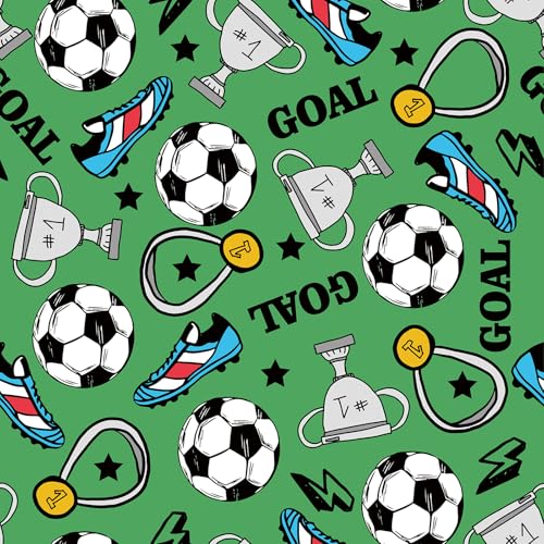 CHDITB Fußball Wandsticker,Fussball Wandtattoo für Kinderzimmer Jungen,Fußball Tapeten Selbstklebend(44x300cm) Fußball Wandbilder für Schlafzimmer Kindergarten Spielzimmer Dekorations von CHDITB