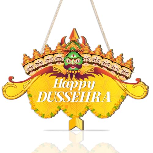 CHDITB Happy Dussehra Wandkunst, Willkommensschild für Haustür, Dussehra, Willkommensschild, Indien, Festival, Ornamente, Heimdekoration, Holz-Türaufhänger, Dekoration für Zuhause, Veranda, Hof CHDITB Happy Dussehra Wandkunst, Willkommensschild für Haustür, Dussehra, Willkommensschild, Indien, Festival, Ornamente, Heimdekoration, Holz-Türaufhänger, Dekoration für Zuhause, Veranda, Hof von CHDITB