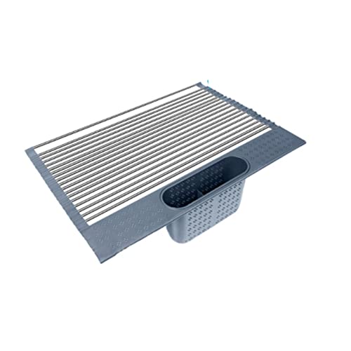 CHDWEY Geschirrständer Dish Drainers for Kitchen Counter Over Sink Dish Drying Rack Over The Sink Roll Up Rack for Kitchen Sink 12 Pole and 18 Pole(Blue) von CHDWEY