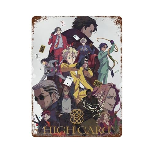 Poster mit hoher Karte, Anime-TV-Show, Wanddekoration, Kunst, Metallblech, Poster, moderne Bar-Dekorationen, 40 x 30 cm Poster mit hoher Karte, Anime-TV-Show, Wanddekoration, Kunst, Metallblech, Poster, moderne Bar-Dekorationen, 40 x 30 cm von CHDYRNGU