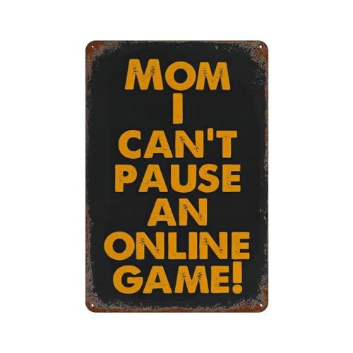 Poster mit lustigen Gamer-Zitaten, Wanddekoration, Kunst, Metallblech-Poster, moderne Bar-Dekorationen, 30 x 20 cm von CHDYRNGU