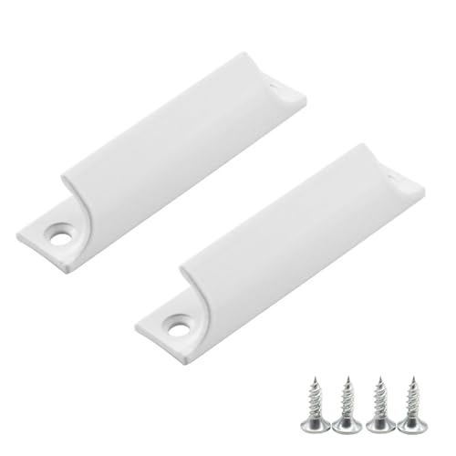 CHDZSW 2 Stück Balkontürgriff Außen, Fenstergriff Schwarz,Außenverwendung,Aluminiumlegierung, Balkontürgriff Außen Zum Kleben, Klebegriff Terrassentür, Balkongriff, Kunststoff Möbelgriff (Weiß) von CHDZSW
