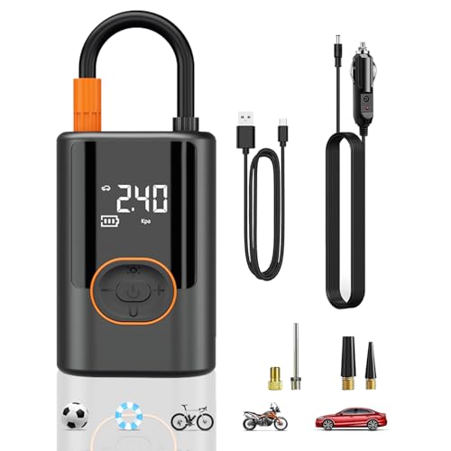CHEERLINK Elektrische Luftpumpe 150 PSI 3600mAh Akku Tragbarer Luftkompressor mit Digitalanzeige LED-Licht Wiederaufladbare Reifenpumpe für Auto Fahrrad Motorrad Bälle USB-Powerbank Auto Abschaltung CHEERLINK Elektrische Luftpumpe 150 PSI 3600mAh Akku Tragbarer Luftkompressor mit Digitalanzeige LED-Licht Wiederaufladbare Reifenpumpe für Auto Fahrrad Motorrad Bälle USB-Powerbank Auto Abschaltung von CHEERLINK