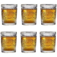 Trinkgläser Set 270ml 6 Gläser Glas Wasser Limonade Vintage Cognac Whiskey Retro Cocktail von CHEFFINGER