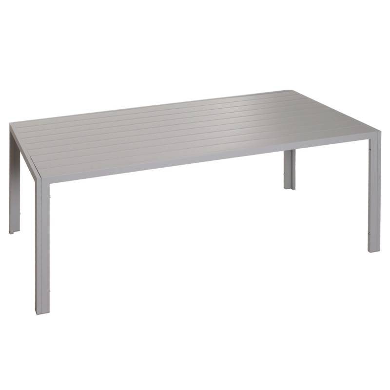 CHEFGASTRO Alu-Esstisch 73x180x80cm Wetterfest Hellgrau von CHEFGASTRO