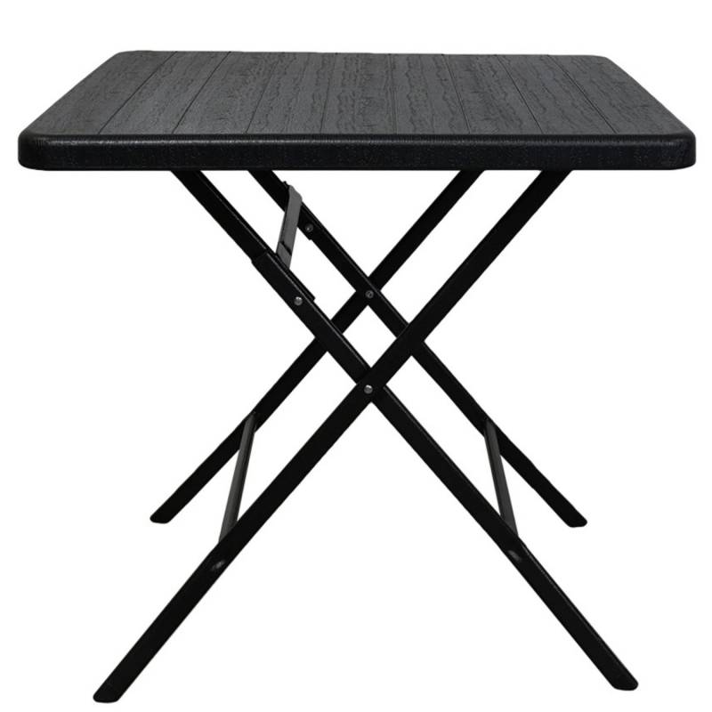 CHEFGASTRO Balkontisch Klappbar 78x78cm Gartentisch Wetterfest 4 Personen Kunststoff Holz Optik Schwarz Campingtisch Outdoor Klapptisch Bistrotisch CHEFGASTRO Balkontisch Klappbar 78x78cm Gartentisch Wetterfest 4 Personen Kunststoff Holz Optik Schwarz Campingtisch Outdoor Klapptisch Bistrotisch von CHEFGASTRO