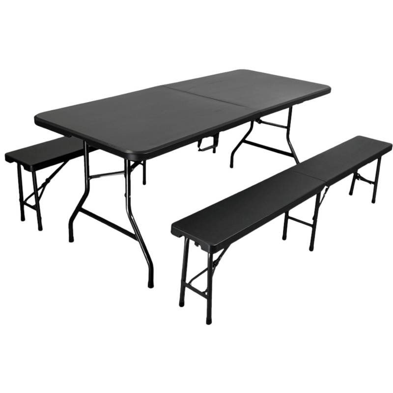 CHEFGASTRO Bierzeltgarnitur Klappbar 180cm 3-Teilig 1x Buffettisch 2x Bierbänke Mit Tragegriffe Kunststoff Wetterfest Gartenmöbel-Set Gartengarnitur CHEFGASTRO Bierzeltgarnitur Klappbar 180cm 3-Teilig 1x Buffettisch 2x Bierbänke Mit Tragegriffe Kunststoff Wetterfest Gartenmöbel-Set Gartengarnitur von CHEFGASTRO