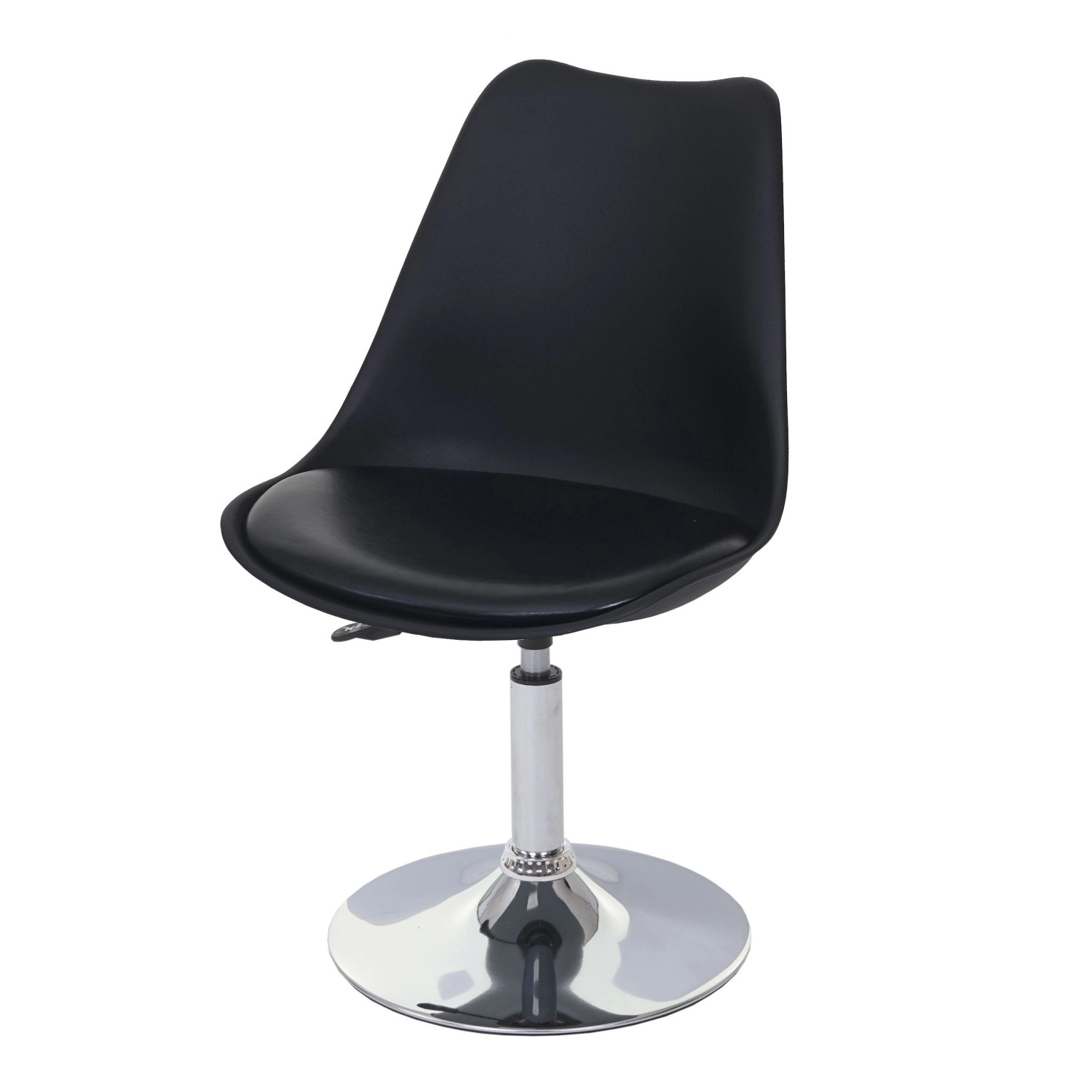 CHEFGASTRO Drehstuhl 2er-Set Oslo 80x48x54cm Sitzhöhe 42cm Kunstleder Schwarz von CHEFGASTRO