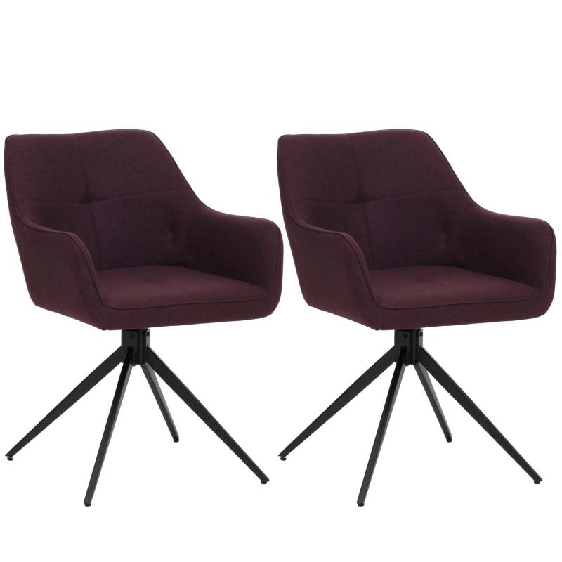CHEFGASTRO Esszimmerstuhl 2er-Set 80x53x59cm Sitzhöhe 41cm Stoff/Textil Bordeaux CHEFGASTRO Esszimmerstuhl 2er-Set 80x53x59cm Sitzhöhe 41cm Stoff/Textil Bordeaux von CHEFGASTRO