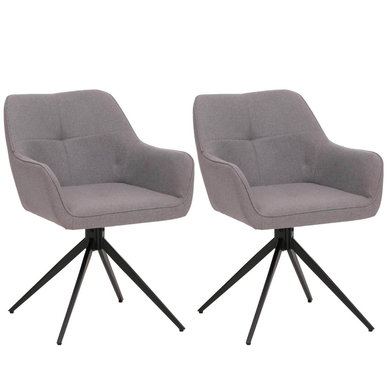 CHEFGASTRO Esszimmerstuhl 2er-Set 80x53x59cm Sitzhöhe 41cm Stoff/Textil Hellgrau CHEFGASTRO Esszimmerstuhl 2er-Set 80x53x59cm Sitzhöhe 41cm Stoff/Textil Hellgrau von CHEFGASTRO