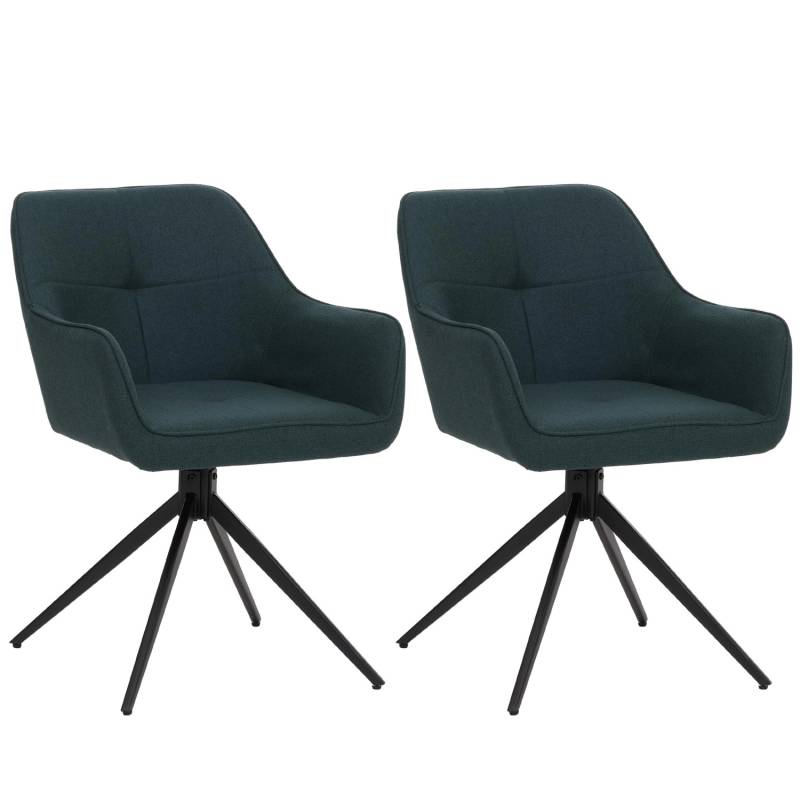 CHEFGASTRO Esszimmerstuhl 2er-Set 80x53x59cm Sitzhöhe 41cm Stoff/Textil Petrol-Grün CHEFGASTRO Esszimmerstuhl 2er-Set 80x53x59cm Sitzhöhe 41cm Stoff/Textil Petrol-Grün von CHEFGASTRO