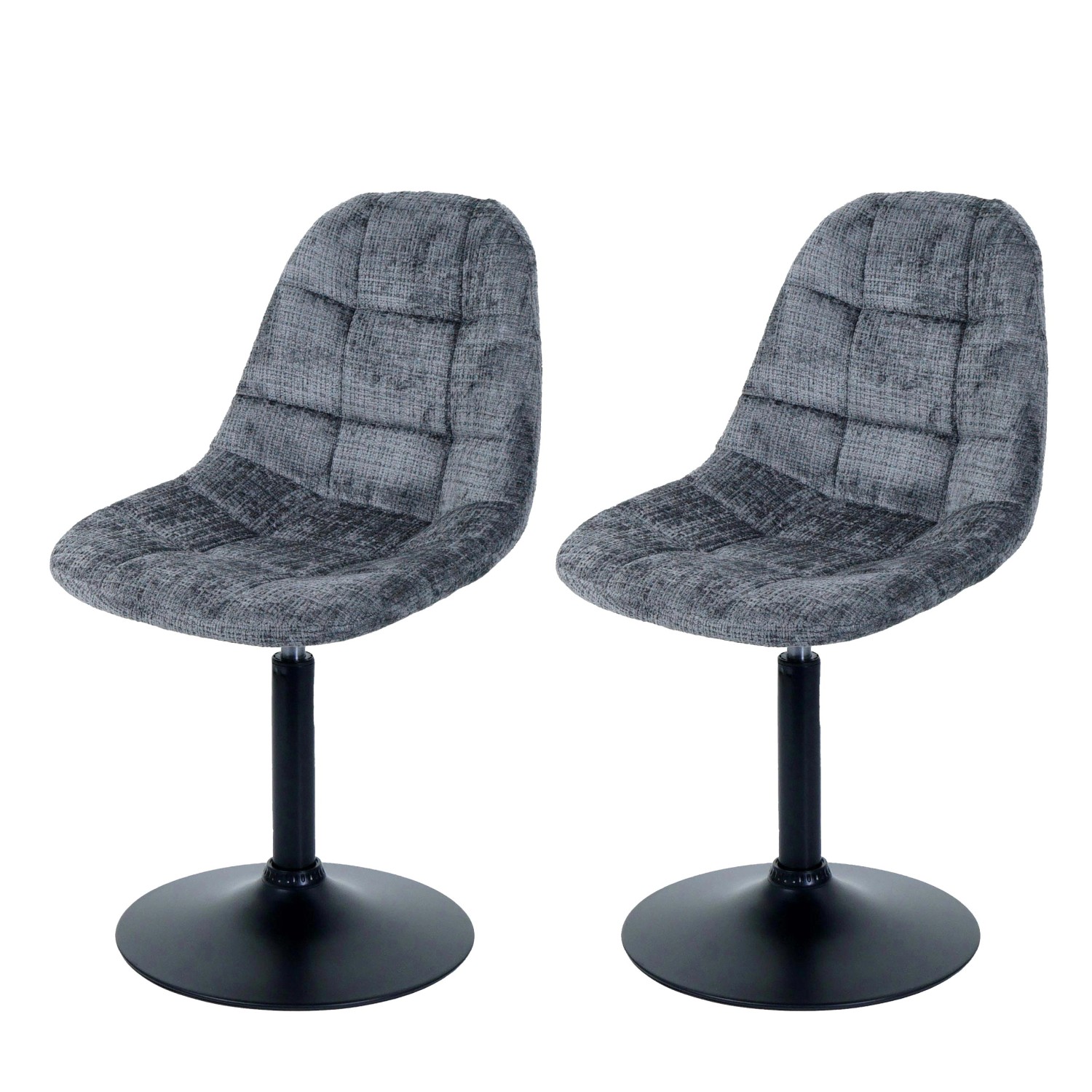 CHEFGASTRO Esszimmerstuhl 2er-Set 83x47x43cm Sitzhöhe 47cm Stahl Stoff/Textil Chenille Dunkelgrau CHEFGASTRO Esszimmerstuhl 2er-Set 83x47x43cm Sitzhöhe 47cm Stahl Stoff/Textil Chenille Dunkelgrau von CHEFGASTRO