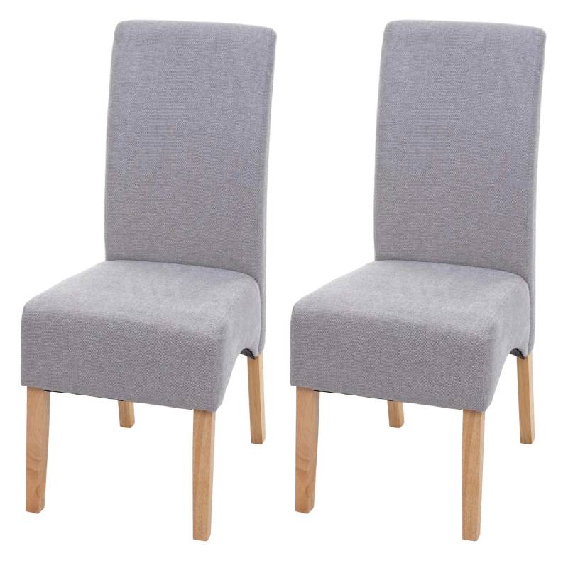 CHEFGASTRO Esszimmerstuhl 2er-Set Gepolstert 100x44x56cm Sitzhöhe 48cm Stoff/Textil Hellgrau Helle Beine CHEFGASTRO Esszimmerstuhl 2er-Set Gepolstert 100x44x56cm Sitzhöhe 48cm Stoff/Textil Hellgrau Helle Beine von CHEFGASTRO