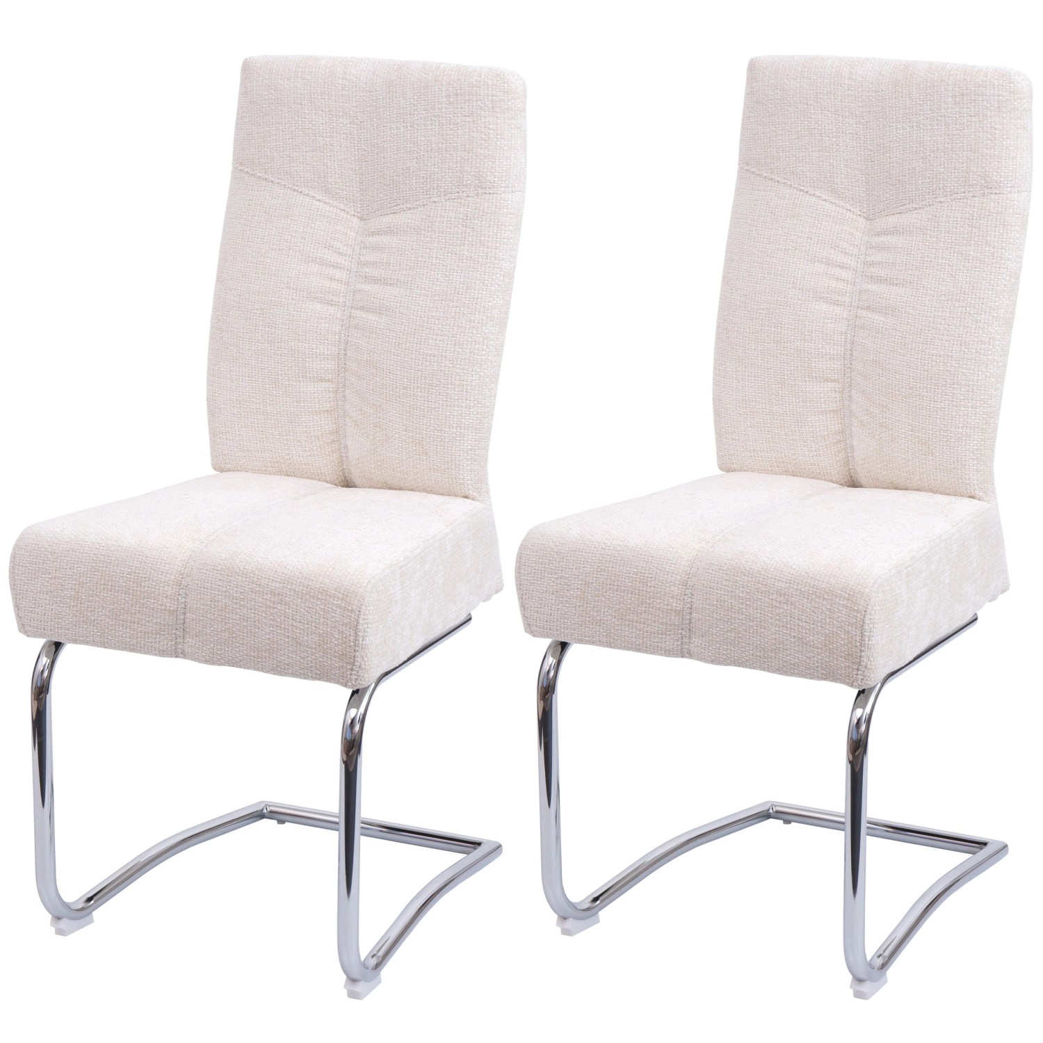 CHEFGASTRO Esszimmerstuhl 2er-Set Gepolstert 105x46x60cm Sitzhöhe 53cm Metall Stoff/Textil Chenille Creme CHEFGASTRO Esszimmerstuhl 2er-Set Gepolstert 105x46x60cm Sitzhöhe 53cm Metall Stoff/Textil Chenille Creme von CHEFGASTRO
