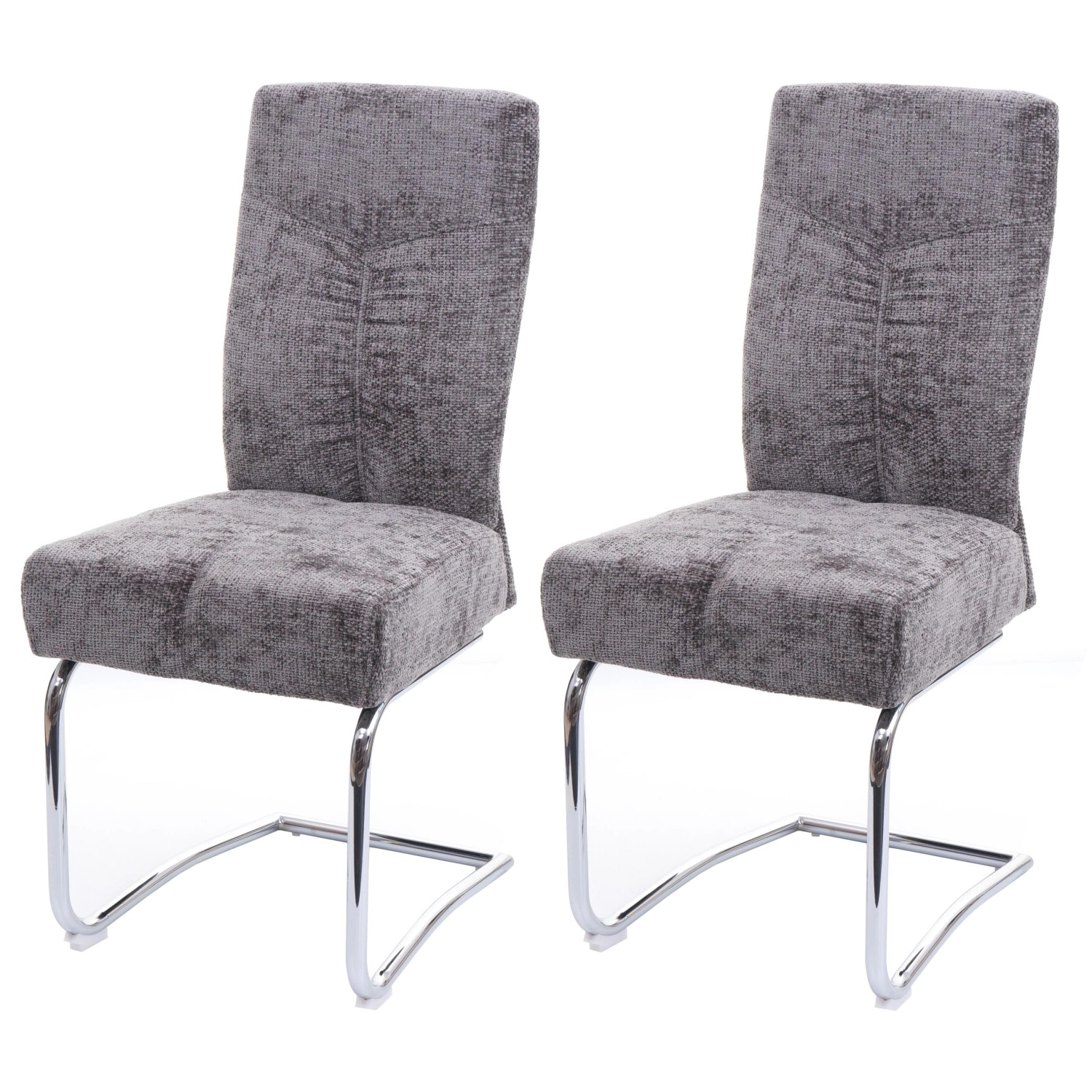 CHEFGASTRO Esszimmerstuhl 2er-Set Gepolstert 105x46x60cm Sitzhöhe 53cm Metall Stoff/Textil Chenille Dunkelgrau CHEFGASTRO Esszimmerstuhl 2er-Set Gepolstert 105x46x60cm Sitzhöhe 53cm Metall Stoff/Textil Chenille Dunkelgrau von CHEFGASTRO