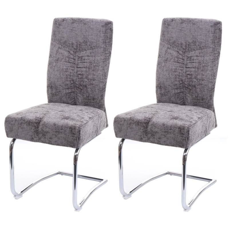 CHEFGASTRO Esszimmerstuhl 2er-Set Gepolstert 105x46x60cm Sitzhöhe 53cm Metall Stoff/Textil Chenille Dunkelgrau CHEFGASTRO Esszimmerstuhl 2er-Set Gepolstert 105x46x60cm Sitzhöhe 53cm Metall Stoff/Textil Chenille Dunkelgrau von CHEFGASTRO