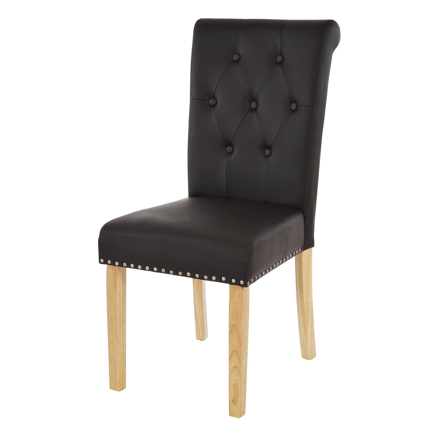 CHEFGASTRO Esszimmerstuhl 2er-Set Gepolstert 98x47x62cm Sitzhöhe 42cm Nieten Kunstleder Helle Beine Schwarz CHEFGASTRO Esszimmerstuhl 2er-Set Gepolstert 98x47x62cm Sitzhöhe 42cm Nieten Kunstleder Helle Beine Schwarz von CHEFGASTRO