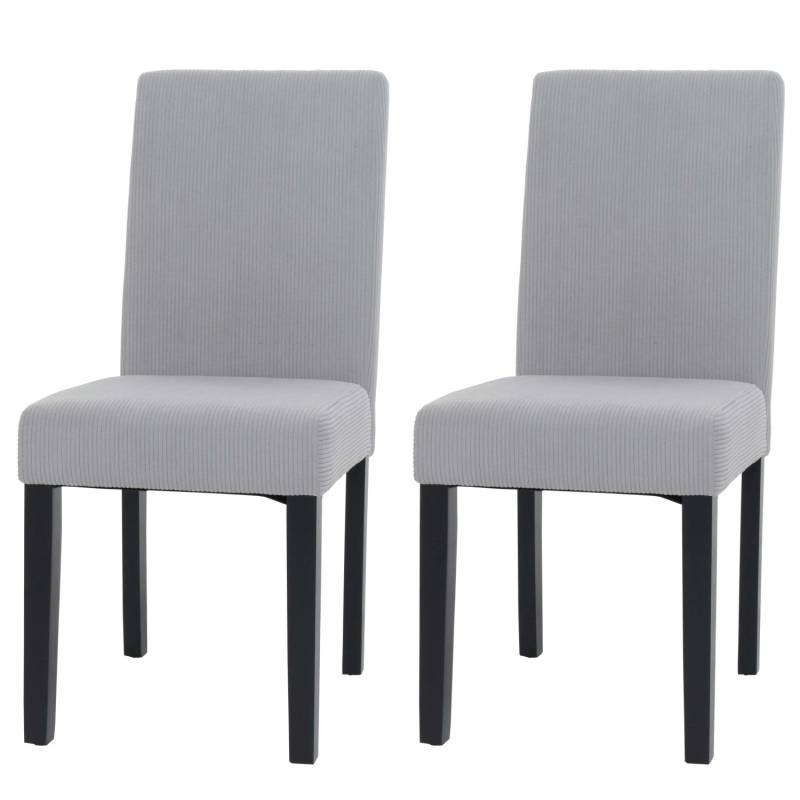 CHEFGASTRO Esszimmerstuhl 2er-Set Klassisch & Zeitlos 90x42x50cm Sitzhöhe 47cm Stoff/Textil Cord Holz Dunkle Beine Hellgrau CHEFGASTRO Esszimmerstuhl 2er-Set Klassisch & Zeitlos 90x42x50cm Sitzhöhe 47cm Stoff/Textil Cord Holz Dunkle Beine Hellgrau von CHEFGASTRO