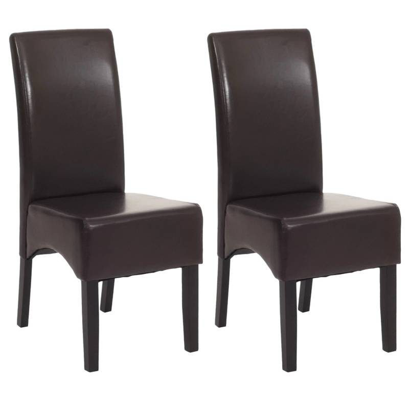 CHEFGASTRO Esszimmerstuhl 2er-Set Klassisch & Zeitlos 90x43x56cm Sitzhöhe 45cm Kunstleder Dunkle Beine Braun CHEFGASTRO Esszimmerstuhl 2er-Set Klassisch & Zeitlos 90x43x56cm Sitzhöhe 45cm Kunstleder Dunkle Beine Braun von CHEFGASTRO