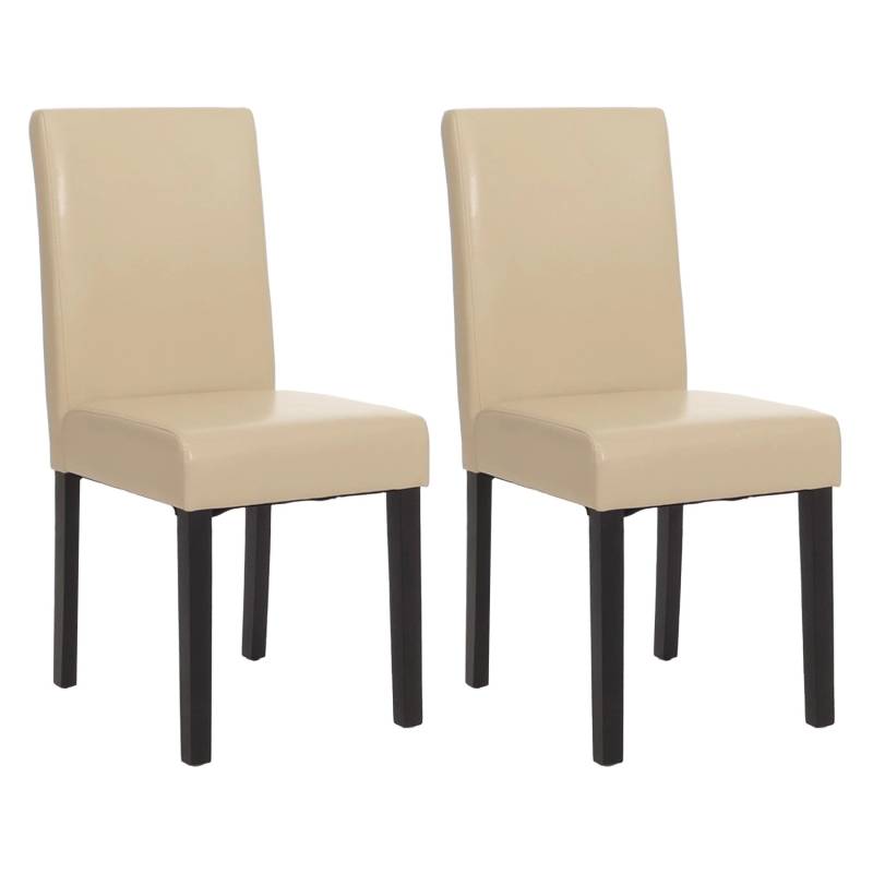 CHEFGASTRO Esszimmerstuhl 2er-Set Klassisch & Zeitlos 90x43x56cm Sitzhöhe 45cm Kunstleder Dunkle Beine Creme CHEFGASTRO Esszimmerstuhl 2er-Set Klassisch & Zeitlos 90x43x56cm Sitzhöhe 45cm Kunstleder Dunkle Beine Creme von CHEFGASTRO