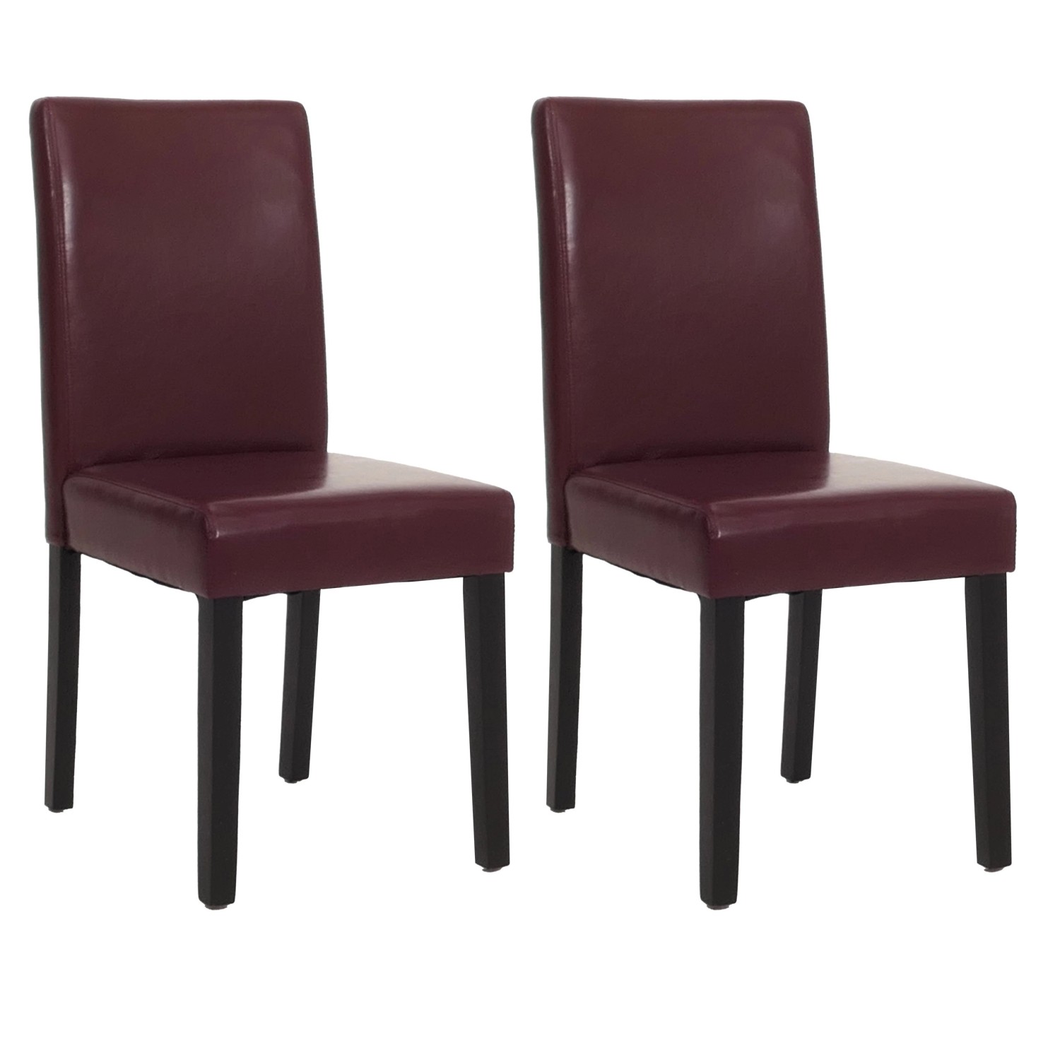 CHEFGASTRO Esszimmerstuhl 2er-Set Klassisch & Zeitlos 90x43x56cm Sitzhöhe 45cm Kunstleder Dunkle Beine Rot CHEFGASTRO Esszimmerstuhl 2er-Set Klassisch & Zeitlos 90x43x56cm Sitzhöhe 45cm Kunstleder Dunkle Beine Rot von CHEFGASTRO