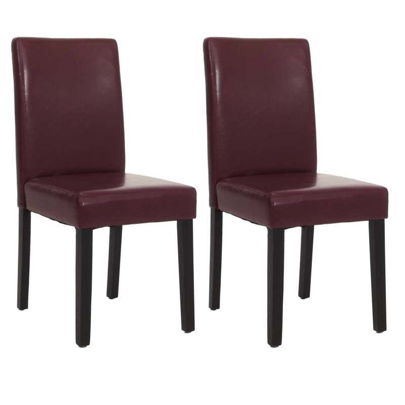 CHEFGASTRO Esszimmerstuhl 2er-Set Klassisch & Zeitlos 90x43x56cm Sitzhöhe 45cm Kunstleder Dunkle Beine Rot CHEFGASTRO Esszimmerstuhl 2er-Set Klassisch & Zeitlos 90x43x56cm Sitzhöhe 45cm Kunstleder Dunkle Beine Rot von CHEFGASTRO
