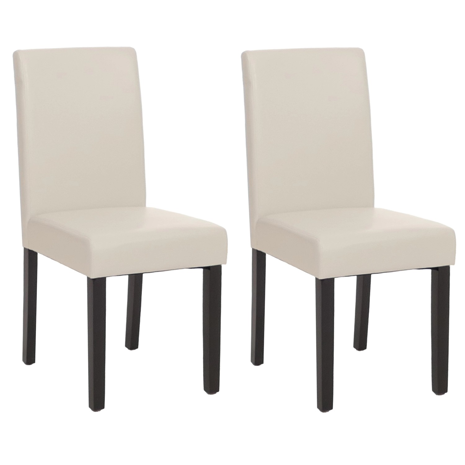 CHEFGASTRO Esszimmerstuhl 2er-Set Klassisch & Zeitlos 90x43x56cm Sitzhöhe 45cm Kunstleder Dunkle Beine Weiß CHEFGASTRO Esszimmerstuhl 2er-Set Klassisch & Zeitlos 90x43x56cm Sitzhöhe 45cm Kunstleder Dunkle Beine Weiß von CHEFGASTRO