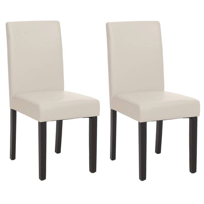 CHEFGASTRO Esszimmerstuhl 2er-Set Klassisch & Zeitlos 90x43x56cm Sitzhöhe 45cm Kunstleder Dunkle Beine Weiß CHEFGASTRO Esszimmerstuhl 2er-Set Klassisch & Zeitlos 90x43x56cm Sitzhöhe 45cm Kunstleder Dunkle Beine Weiß von CHEFGASTRO
