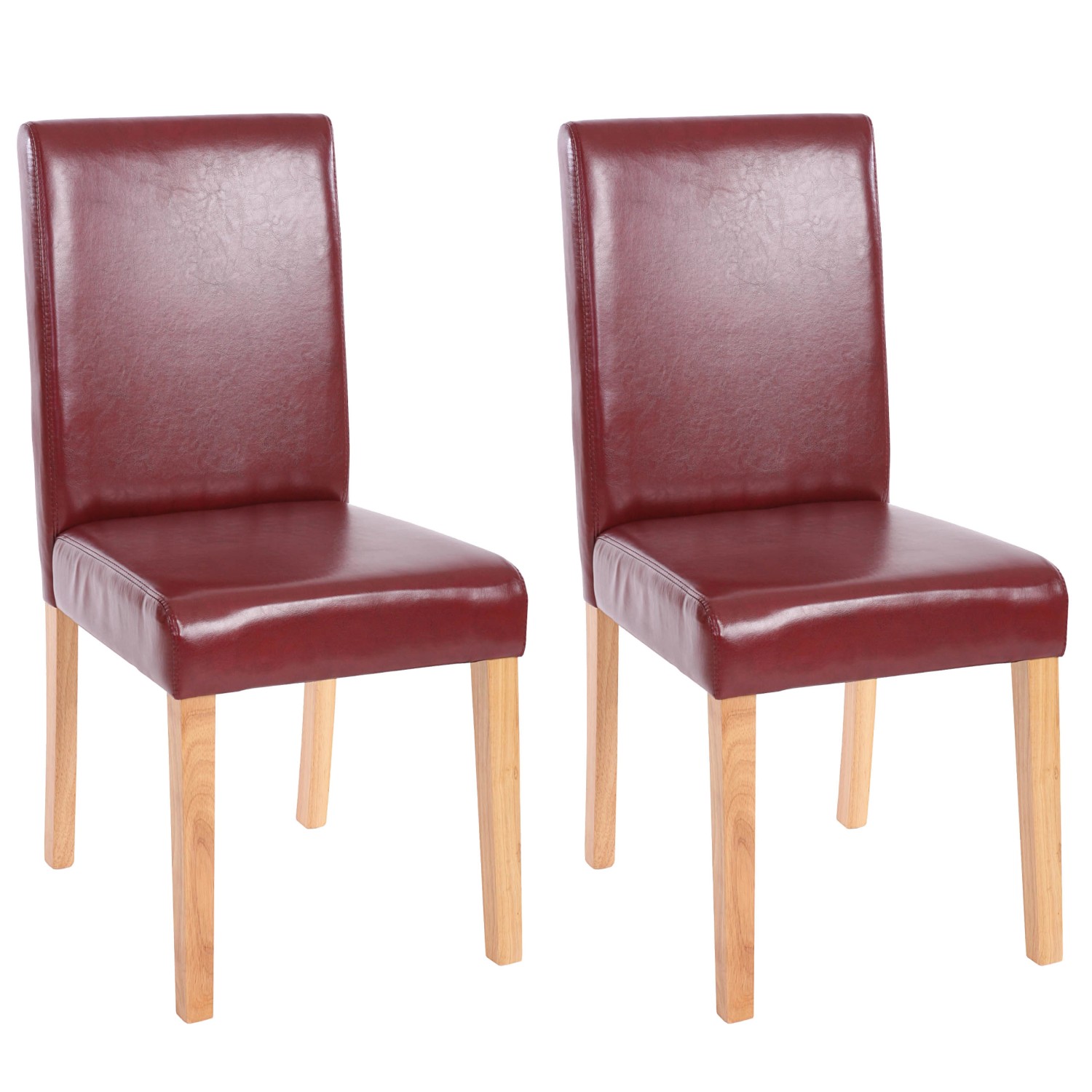 CHEFGASTRO Esszimmerstuhl 2er-Set Klassisch & Zeitlos 90x43x56cm Sitzhöhe 45cm Kunstleder Helle Beine Rot-Braun CHEFGASTRO Esszimmerstuhl 2er-Set Klassisch & Zeitlos 90x43x56cm Sitzhöhe 45cm Kunstleder Helle Beine Rot-Braun von CHEFGASTRO