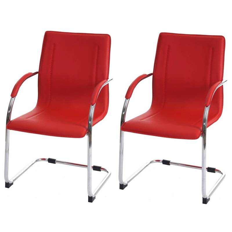CHEFGASTRO Esszimmerstuhl 2er-Set Sammy 93x56x56cm Sitzhöhe 47cm Stahl Rot Freischwinger CHEFGASTRO Esszimmerstuhl 2er-Set Sammy 93x56x56cm Sitzhöhe 47cm Stahl Rot Freischwinger von CHEFGASTRO