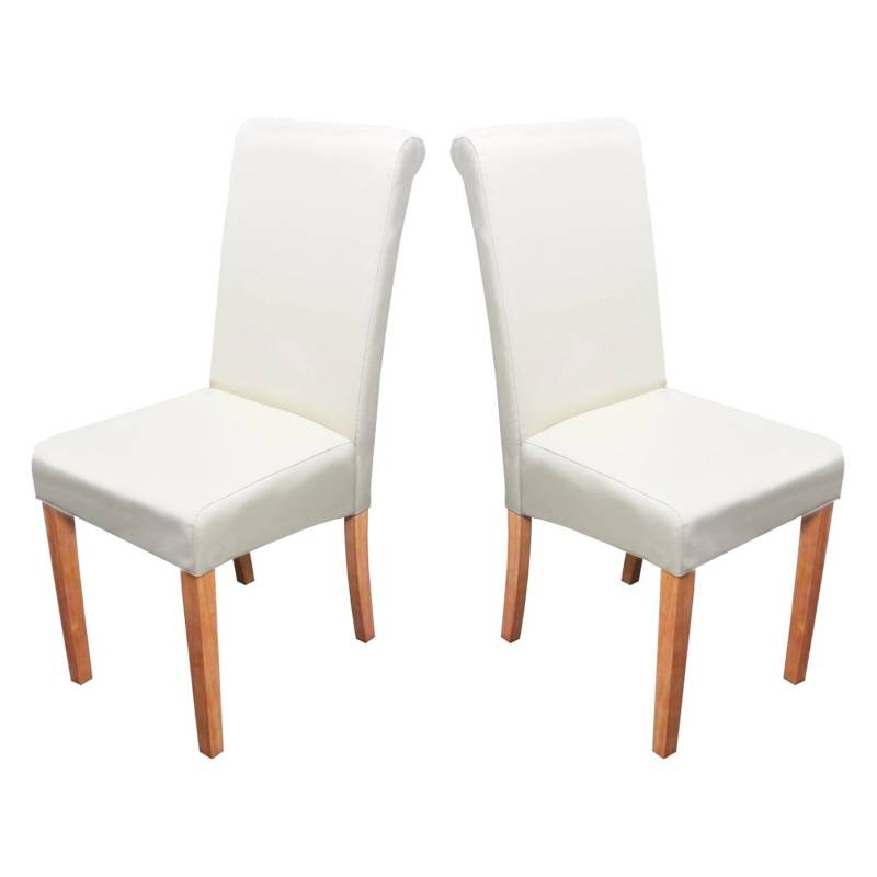 CHEFGASTRO Esszimmerstuhl 2er-Set99x41x60cm Sitzhöhe 47cm Leder Creme Helle Beine CHEFGASTRO Esszimmerstuhl 2er-Set99x41x60cm Sitzhöhe 47cm Leder Creme Helle Beine von CHEFGASTRO