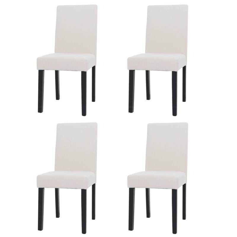 CHEFGASTRO Esszimmerstuhl 4er-Set Klassisch & Zeitlos 90x42x50cm Sitzhöhe 47cm Stoff/Textil Cord Holz Dunkle Beine Creme CHEFGASTRO Esszimmerstuhl 4er-Set Klassisch & Zeitlos 90x42x50cm Sitzhöhe 47cm Stoff/Textil Cord Holz Dunkle Beine Creme von CHEFGASTRO