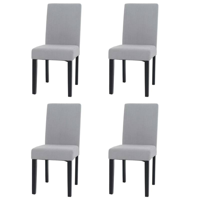 CHEFGASTRO Esszimmerstuhl 4er-Set Klassisch & Zeitlos 90x42x50cm Sitzhöhe 47cm Stoff/Textil Cord Holz Dunkle Beine Hellgrau CHEFGASTRO Esszimmerstuhl 4er-Set Klassisch & Zeitlos 90x42x50cm Sitzhöhe 47cm Stoff/Textil Cord Holz Dunkle Beine Hellgrau von CHEFGASTRO