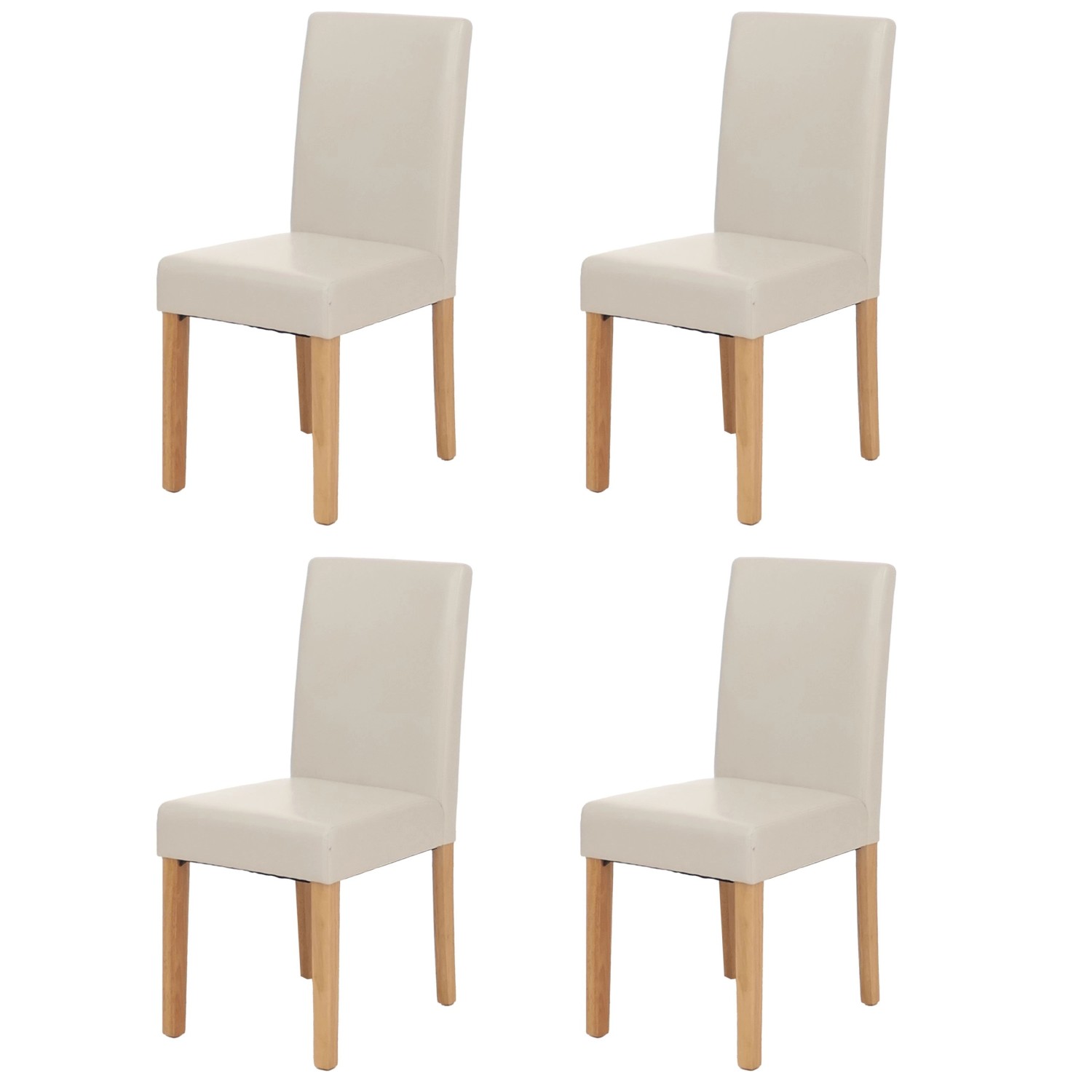 CHEFGASTRO Esszimmerstuhl 4er-Set Klassisch & Zeitlos 90x43x56cm Kunstleder Sitzhöhe 45cm Weiß Helle Beine CHEFGASTRO Esszimmerstuhl 4er-Set Klassisch & Zeitlos 90x43x56cm Kunstleder Sitzhöhe 45cm Weiß Helle Beine von CHEFGASTRO