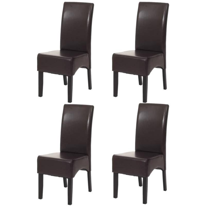 CHEFGASTRO Esszimmerstuhl 4er-Set Klassisch & Zeitlos 90x43x56cm Sitzhöhe 45cm Leder Braun Dunkle Beine CHEFGASTRO Esszimmerstuhl 4er-Set Klassisch & Zeitlos 90x43x56cm Sitzhöhe 45cm Leder Braun Dunkle Beine von CHEFGASTRO
