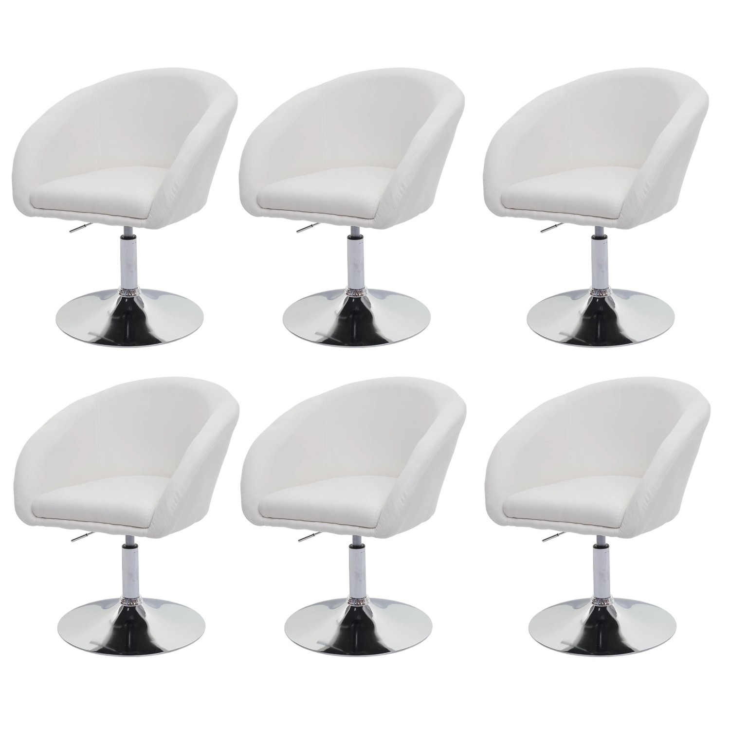CHEFGASTRO Esszimmerstuhl 6er-Set Gepolstert 90x59x60cm Sitzhöhe 45cm Drehbar Höhenverstellbar Stoff/Textil Creme-Weiß CHEFGASTRO Esszimmerstuhl 6er-Set Gepolstert 90x59x60cm Sitzhöhe 45cm Drehbar Höhenverstellbar Stoff/Textil Creme-Weiß von CHEFGASTRO