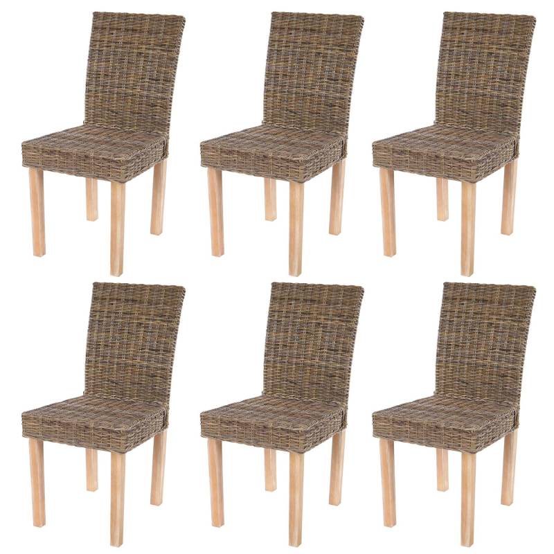 CHEFGASTRO Esszimmerstuhl 6er-Set Klassisch & Zeitlos 89x43x56cm Sitzhöhe 46cm Kubu-Rattan Helle Beine Korbstuhl CHEFGASTRO Esszimmerstuhl 6er-Set Klassisch & Zeitlos 89x43x56cm Sitzhöhe 46cm Kubu-Rattan Helle Beine Korbstuhl von CHEFGASTRO