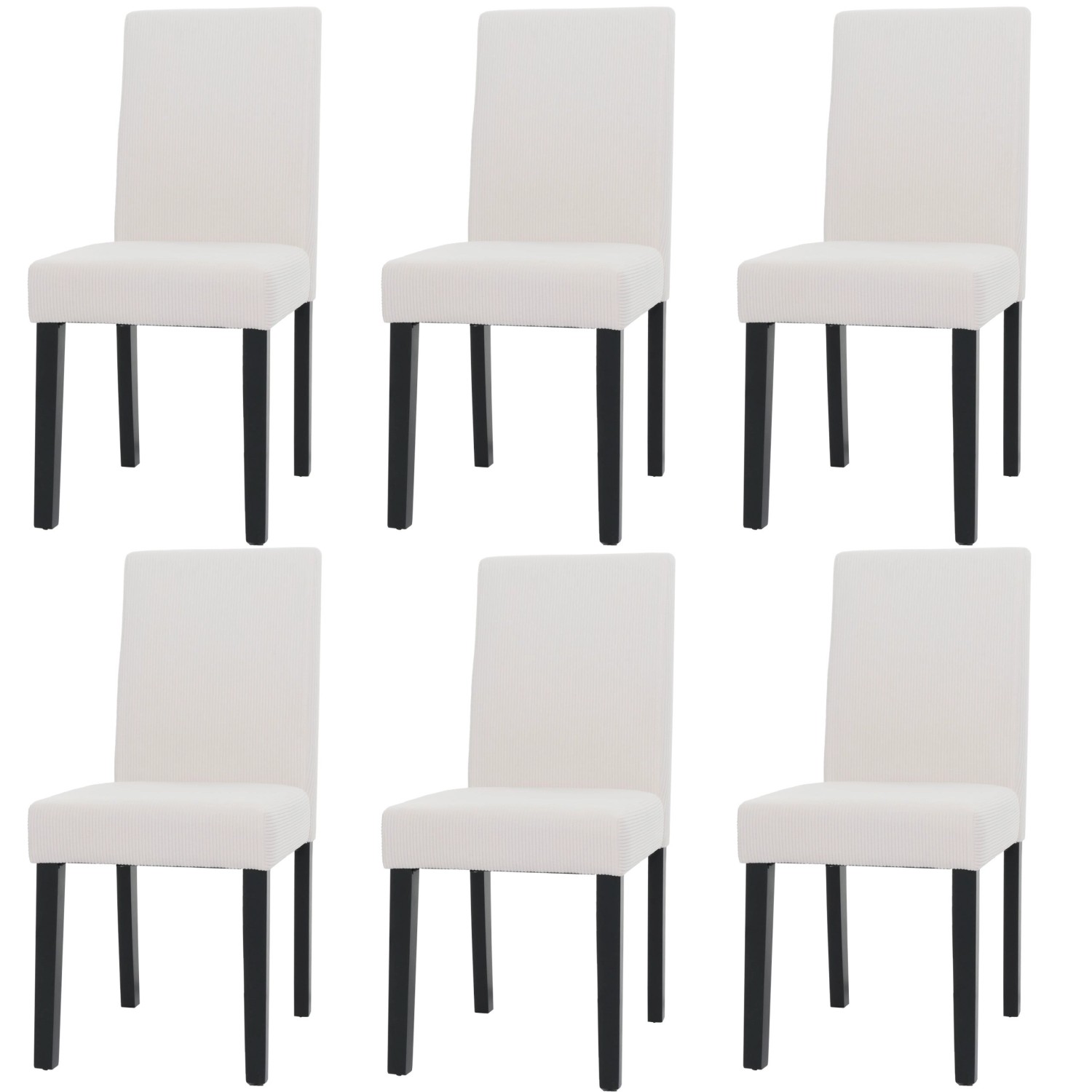 CHEFGASTRO Esszimmerstuhl 6er-Set Klassisch & Zeitlos 90x42x50cm Sitzhöhe 47cm Stoff/Textil Cord Holz Dunkle Beine Creme CHEFGASTRO Esszimmerstuhl 6er-Set Klassisch & Zeitlos 90x42x50cm Sitzhöhe 47cm Stoff/Textil Cord Holz Dunkle Beine Creme von CHEFGASTRO