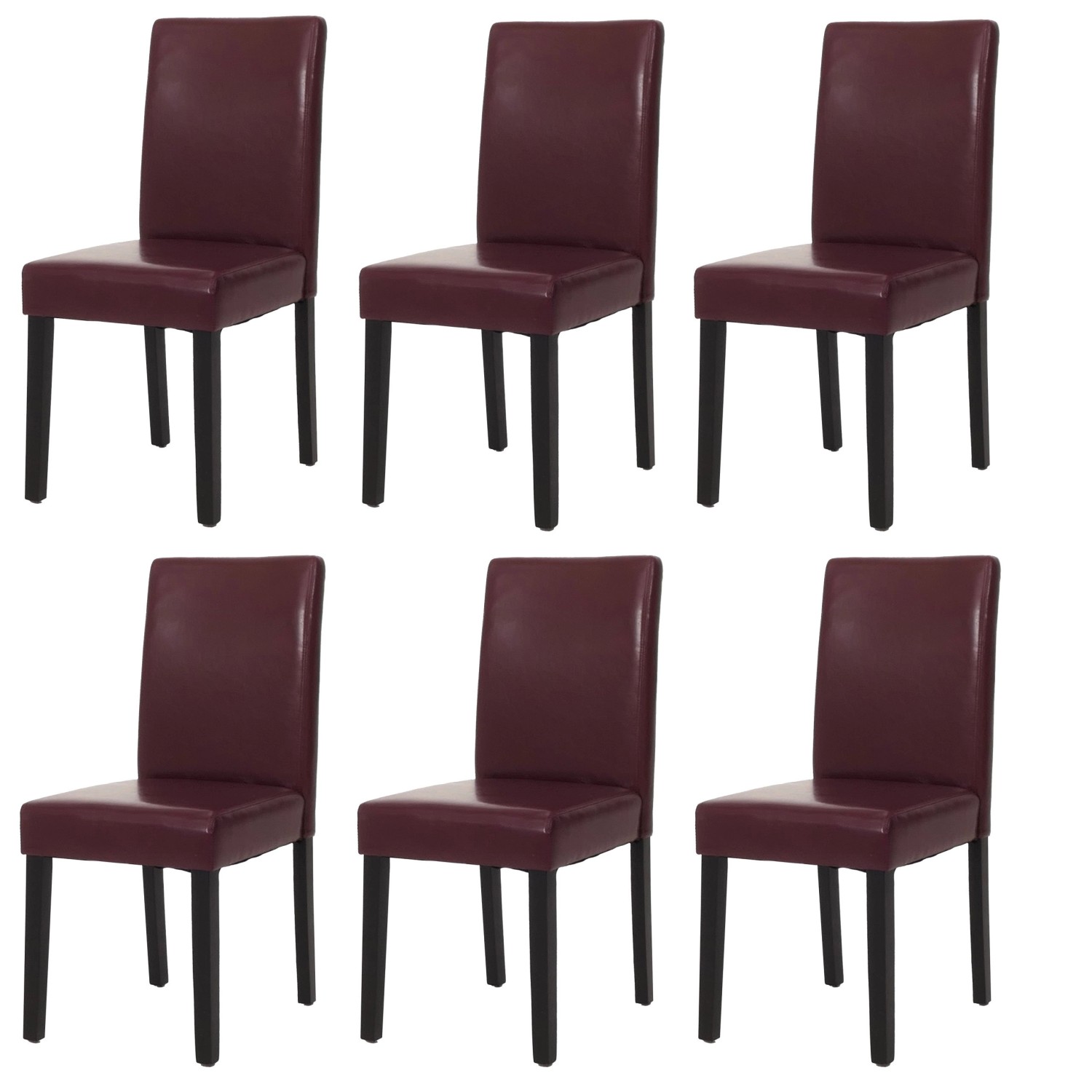CHEFGASTRO Esszimmerstuhl 6er-Set Klassisch & Zeitlos 90x43x56cm Sitzhöhe 45cm Kunstleder Dunkle Beine Rot CHEFGASTRO Esszimmerstuhl 6er-Set Klassisch & Zeitlos 90x43x56cm Sitzhöhe 45cm Kunstleder Dunkle Beine Rot von CHEFGASTRO