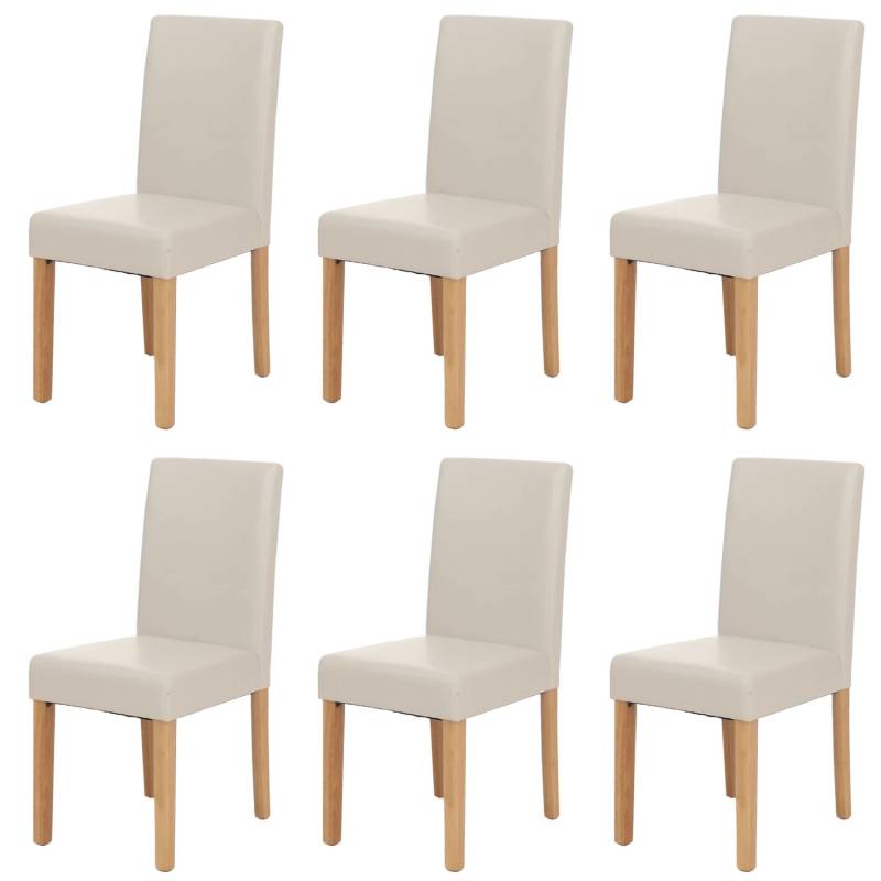 CHEFGASTRO Esszimmerstuhl 6er-Set Klassisch & Zeitlos 90x43x56cm Sitzhöhe 45cm Kunstleder Helle Beine Weiß CHEFGASTRO Esszimmerstuhl 6er-Set Klassisch & Zeitlos 90x43x56cm Sitzhöhe 45cm Kunstleder Helle Beine Weiß von CHEFGASTRO