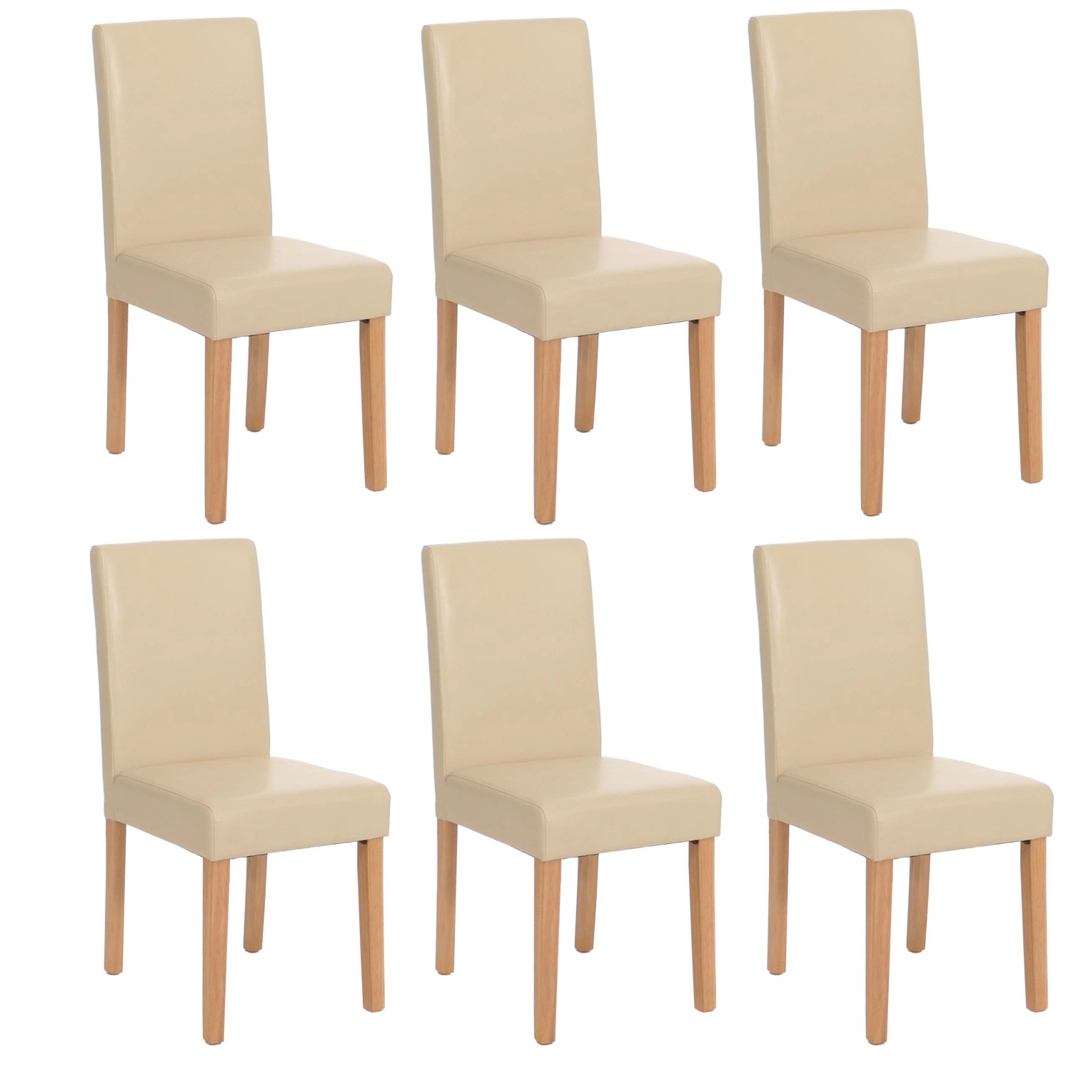 CHEFGASTRO Esszimmerstuhl 6er-Set Klassisch & Zeitlos 90x43x56cm Sitzhöhe 45cm Leder Helle Beine Creme CHEFGASTRO Esszimmerstuhl 6er-Set Klassisch & Zeitlos 90x43x56cm Sitzhöhe 45cm Leder Helle Beine Creme von CHEFGASTRO