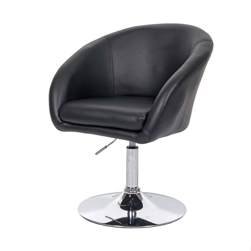 CHEFGASTRO Esszimmerstuhl Gepolstert 90x59x60cm Sitzhöhe 45cm Drehbar Höhenverstellbar Kunstleder Schwarz von CHEFGASTRO