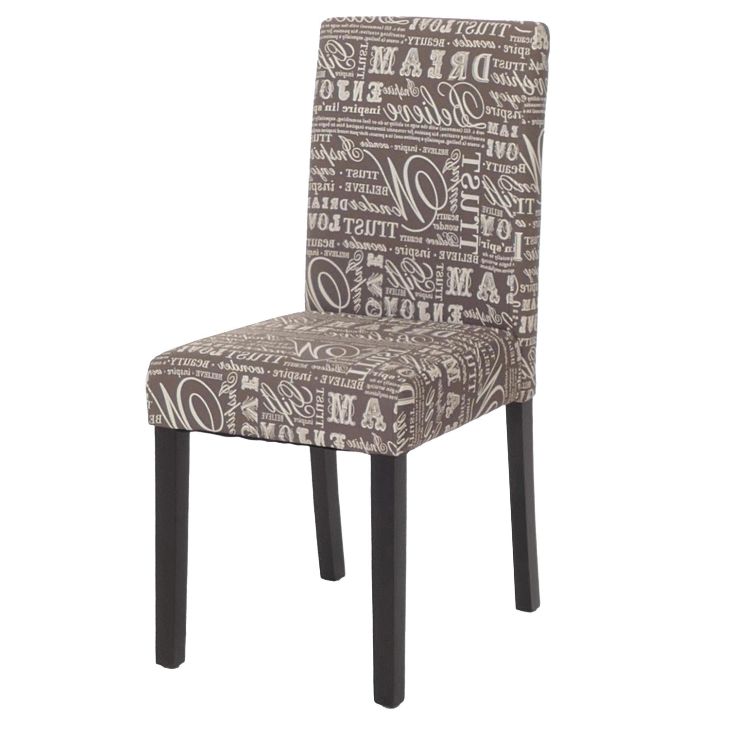 CHEFGASTRO Esszimmerstuhl Klassisch & Zeitlos 90x43x56cm Sitzhöhe 45cm Stoff/Textil Dunkle Beine Schriftzug Grau CHEFGASTRO Esszimmerstuhl Klassisch & Zeitlos 90x43x56cm Sitzhöhe 45cm Stoff/Textil Dunkle Beine Schriftzug Grau von CHEFGASTRO